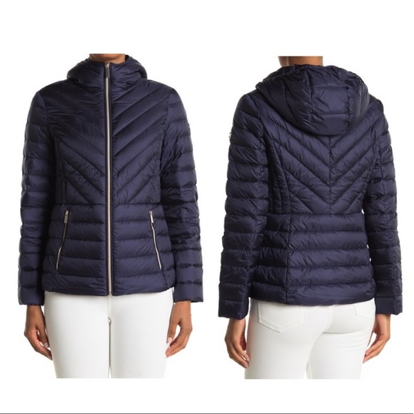 missy chevron puffer jacket